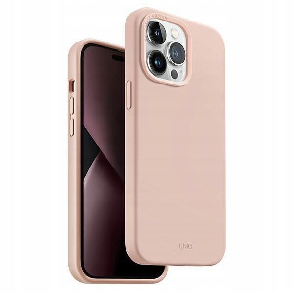 UNIQ LINO LIQUID SILICONE CASE WITH DUAL-LAYER HYBRID PROTECTION FOR IPHONE 2022 14 PRO | PINK